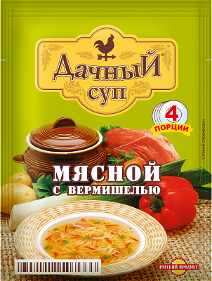 Суп Русский Продукт Дачный Мясной с вермишелью пак 60г