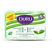 DURU Крем-мыло кусковое Soft sensations 1+1 Зелёный чай, 4 шт., 310 мл, 80 г