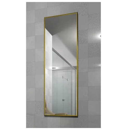 фото Зеркало настенное в раме сельетта-5, глянец золото (1500х500х9) мебелик