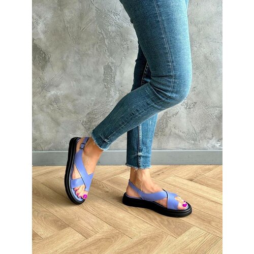 фото Сандалии evromoda, размер 39, черный, фиолетовый