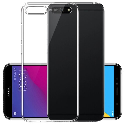 фото Силиконовый чехол j-case premium для huawei y6 2018, толщина 0,5мм прозрачный