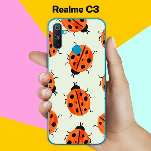 Силиконовый чехол на realme C3 Коровки / для Реалми Ц3 силиконовый чехол на realme c3 реалми c3 милые коровки прозрачный