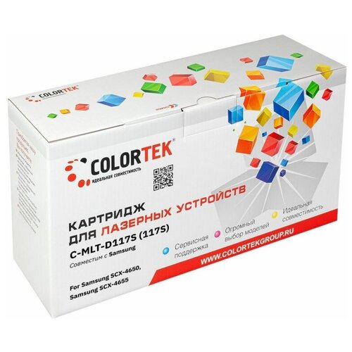 Картридж лазерный Colortek CT-MLT-D117S (117S) для принтеров Samsung картридж лазерный colortek ct ar208t для принтеров sharp