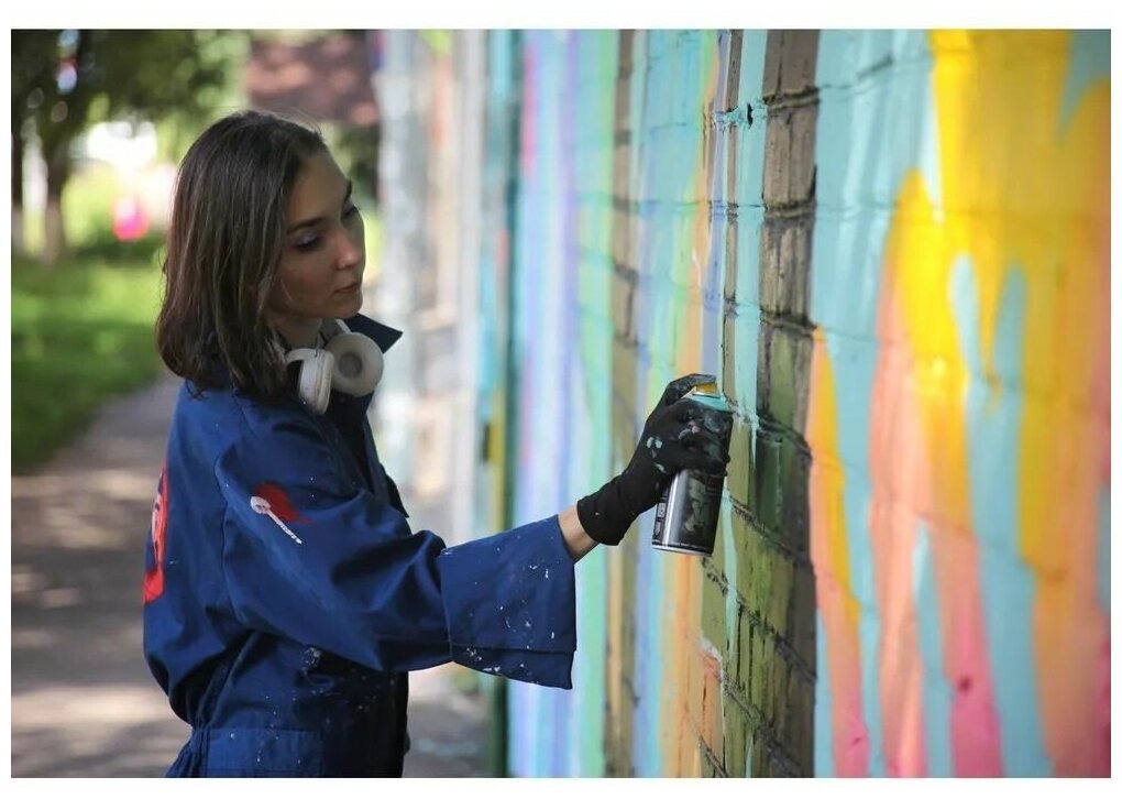 Краска для граффити "Arton" цвет A411 Беседа (Speak) аэрозольная, 400 мл - фотография № 8