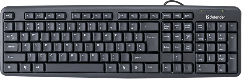 Defender Element HB-520 Keyboard, USB, черная, проводная