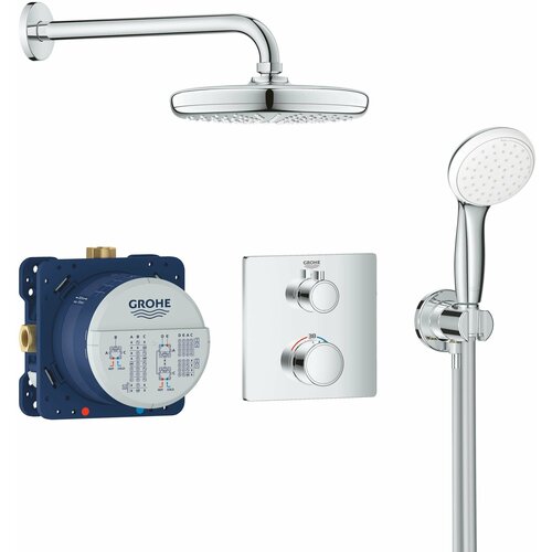 Смеситель с душевой лейкой Grohe Grohtherm 34729000, хром хром 1500 мм