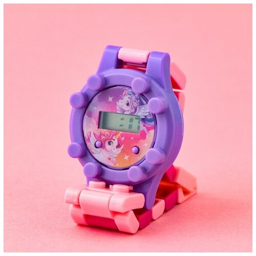 Наручные часы Like Me, корпус пластик, ремешок пластик, фиолетовый, розовый