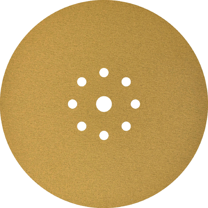 Шлифовальный круг на липучке ABRAFORM - 1 шт, 225 мм, 9 отв, Р 180 для шлифовальной машинки жираф для стен и потолков, наждачный абразивный круг