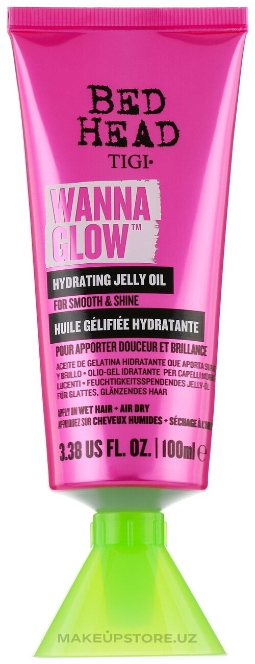 TIGI Bed Head Wanna Glow Hydrating Jelly Oil - Увлажняющее желеобразное масло для сияющих гладких волос, 100 мл