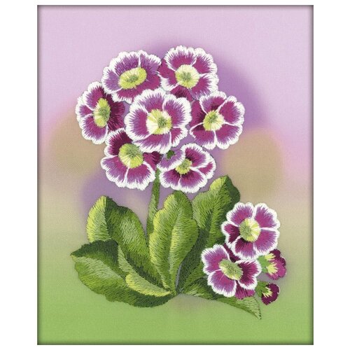фото Риолис набор для вышивания примулы. гладь 13 х 16 см (0066 рт)