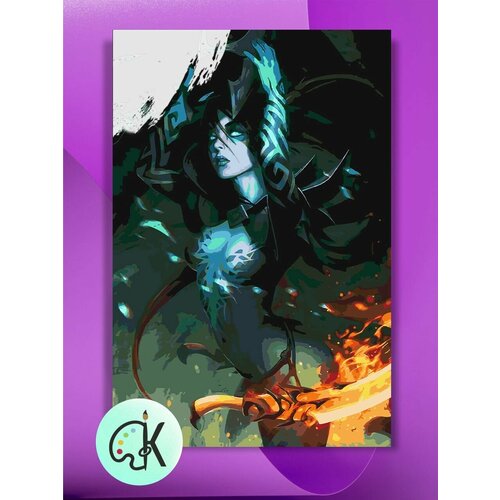 Картина по номерам на холсте Dota 2 - Phantom Assassin, 40 х 60 см картина по номерам на холсте dota 2 templar assassin art 40 х 60 см