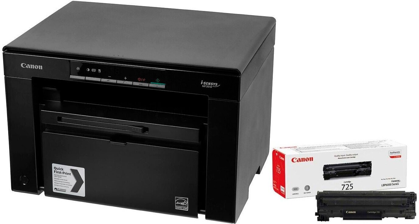 МФУ лазерный Canon i-Sensys MF3010 bundle (5252B004+3484B002) A4 (в комплекте: картридж)