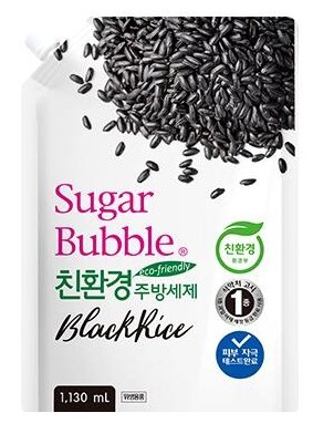 Экологичное средство для мытья посуды «Чёрный рис» – Sugar Bubble Black Rice 1200ml