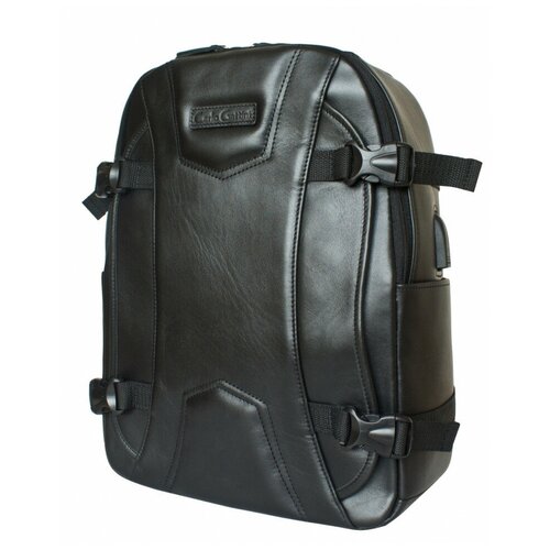 фото Мужской кожаный рюкзак carlo gattini falcone black 3074-01
