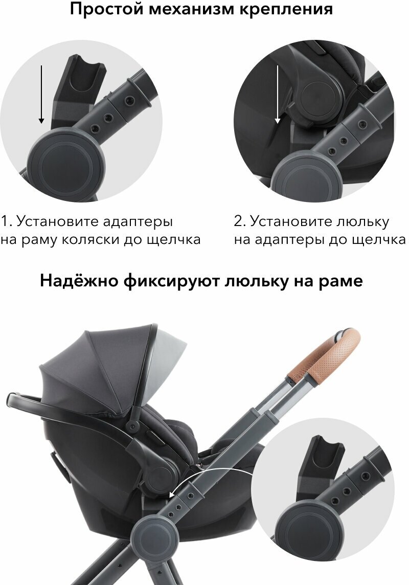 40043 Адаптер для коляски Happy Baby MOMMER PRO, адаптер для автолюльки SKYLER PRO