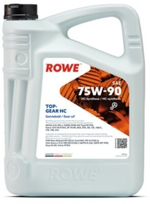 Масло трансмиссионное ROWE HIGHTEC TOPGEAR SAE 75W-90 HC-синтетическое 5 л