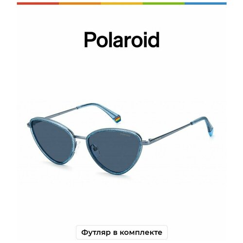 Солнцезащитные очки Polaroid Polaroid PLD 6148/S/X PJP C3 PLD 6148/S/X PJP C3, синий, голубой солнцезащитные очки polaroid polaroid pld 4137 s pjp c3 pld 4137 s pjp c3 синий