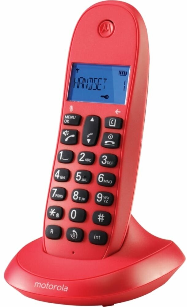 Радиотелефон Motorola DECT C1001LB+ красный 107C1001CEREZA