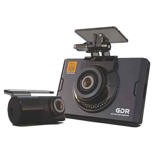 фото Видеорегистратор gnet gdr + wifi, 2 камеры, черный