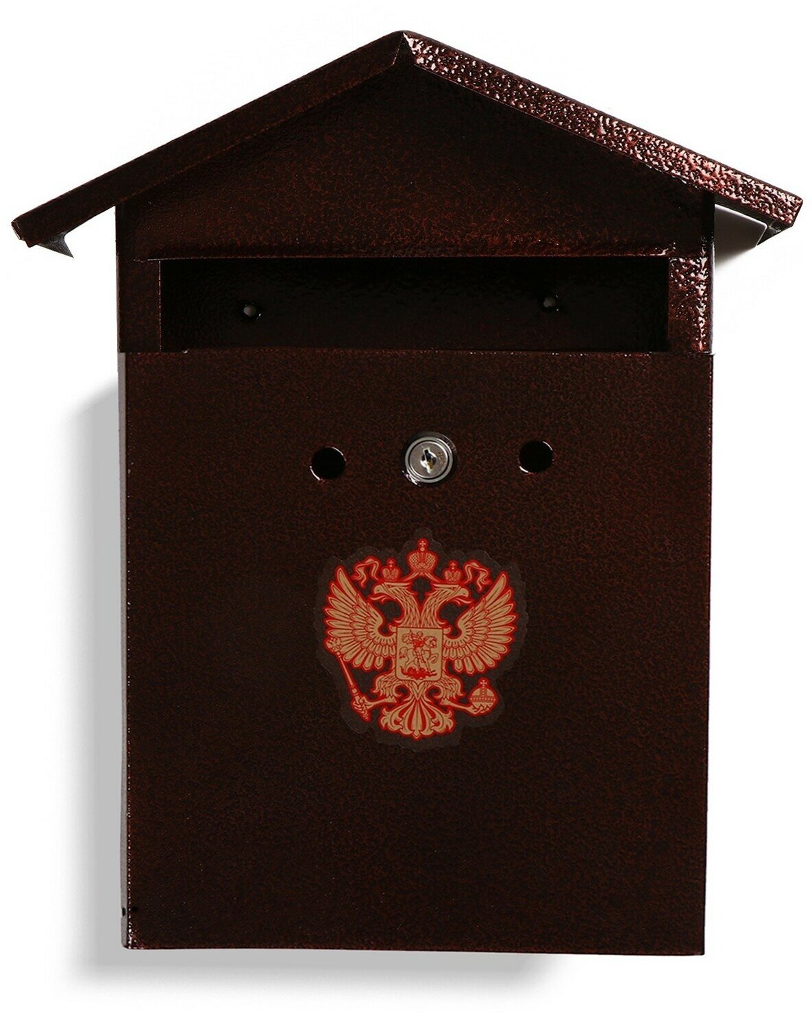 Ящик почтовый с замком, вертикальный, «Домик-Элит», коричневый (1шт.)