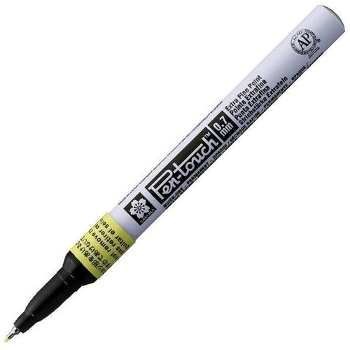 Маркер промышленный Sakura Pen-Touch (0.7мм, желтый) алюминий, 12шт. маркер промышленный sakura pen touch 1мм голубой алюминий 12шт