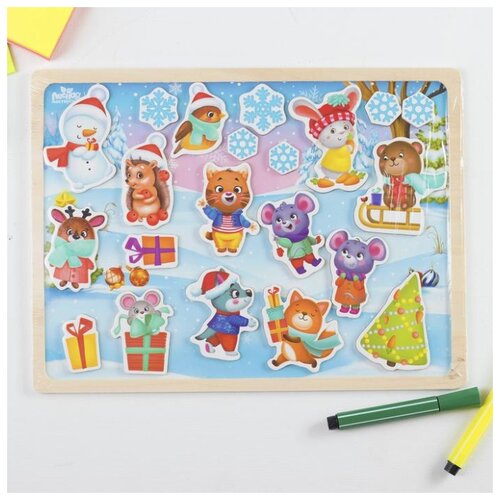 фото Магнитный конструктор-планшет лесная мастерская "праздник в лесу" (4353901)