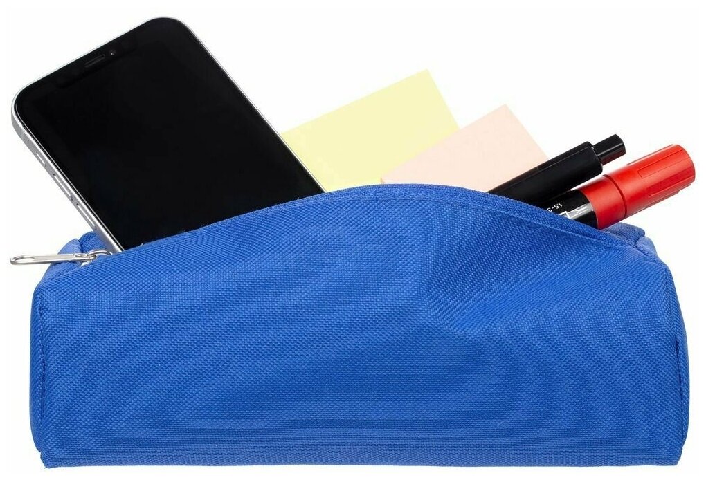 Пенал для девочки мальчика школьный пенал-косметичка для карандашей для ручек для канцелярских принадлежностей текстильный Penhouse, синий