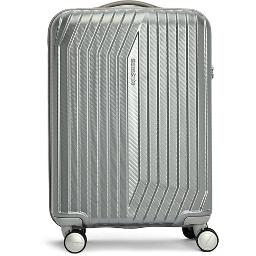 фото Чемодан samsonite, поликарбонат, 30 л, серебряный