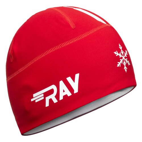 Шапка бини RAY, размер M (54-58 см), красный шапка ray размер m красный синий