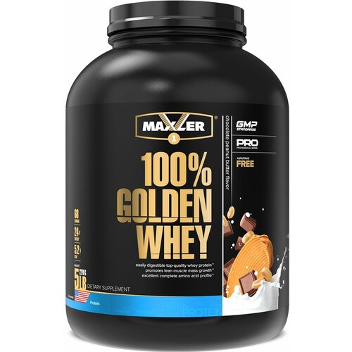 Протеин Maxler 100% Golden Whey New, 2270 гр., шоколадно-арахисовая паста протеин maxler 100% golden whey 2270 гр капучино