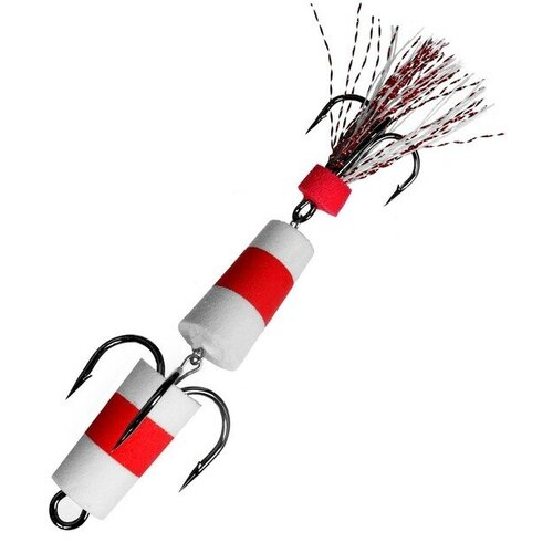 Приманка джиговая флажок 11 9 см белый красный5 шт 1012₽