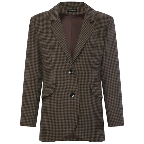Пиджак MARINA BUDNIK, размер 42/44, коричневый