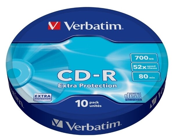 Диск CD-R Verbatim 700Mb 52x bulk (10шт) (43725)