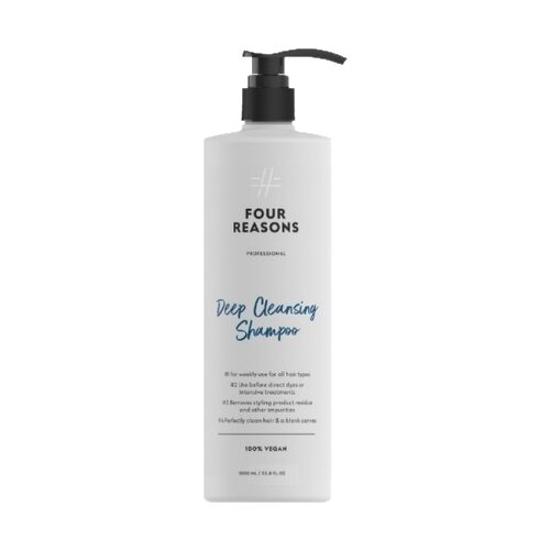 Four Reasons шампунь Professional Deep Cleansing Shampoo, 1000 мл шампунь для глубокой очистки four reasons original deep cleanse shampoo 500 мл