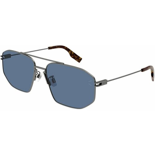 Солнцезащитные очки Alexander McQueen, квадратные, оправа: металл, для женщин, серебряный