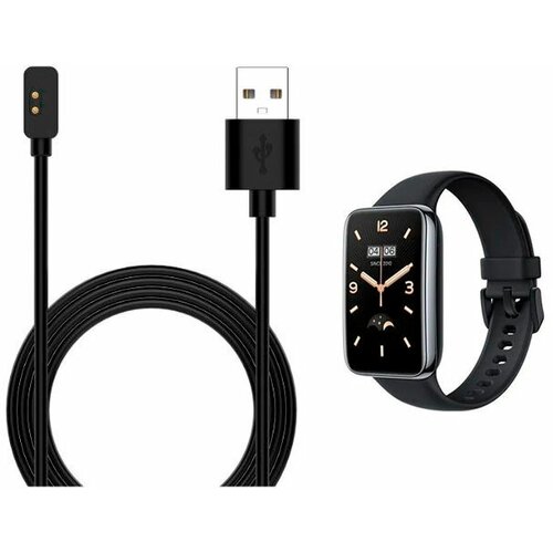 Зарядное устройство (usb-кабель) для Xiaomi Mi Band 7 Pro / Redmi Watch 3 / Redmi Watch 2 / Redmi Watch 2 Lite / Xiaomi Poco Watch, длина 0.5м, черный смарт часы xiaomi haylou smart watch ls02 black eu