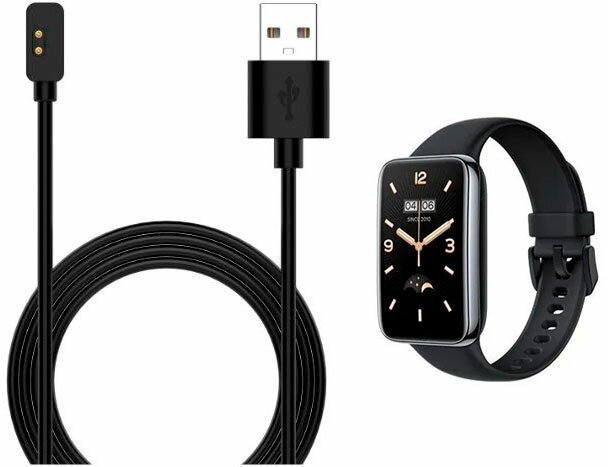 Зарядное устройство (usb-кабель) для Xiaomi Mi Band 7 Pro / Redmi Watch 3 / Redmi Watch 2 / Redmi Watch 2 Lite / Xiaomi Poco Watch, длина 0.5м, черный