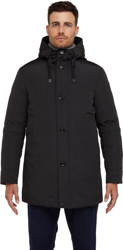 куртка GEOX Velletri, демисезон/зима, карманы, размер 58, черный