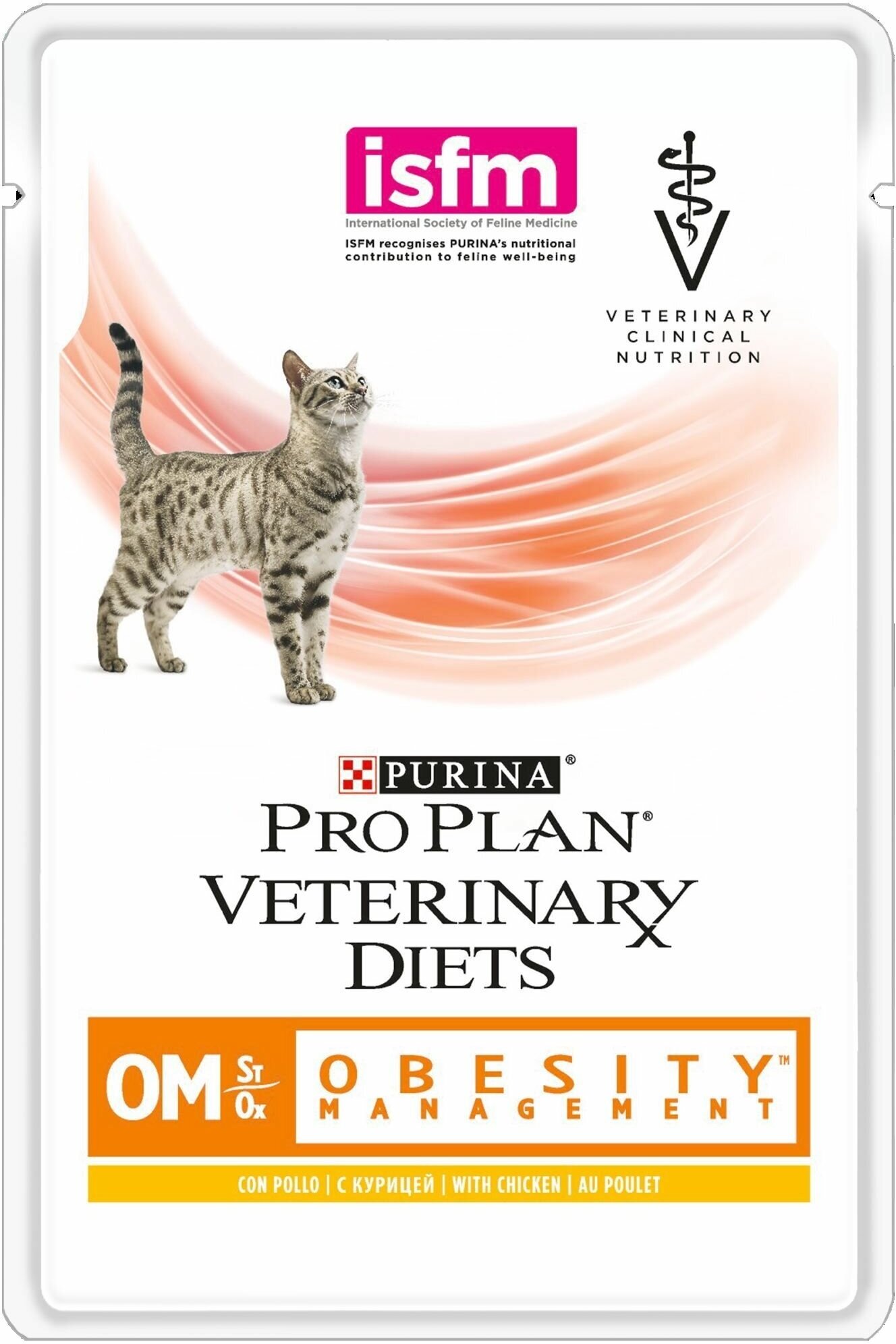 PRO PLAN VET DIETS 85гр Корм для кошек при ожирении Курица (OM) пауч