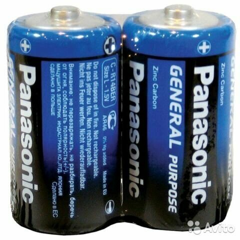 Батарейки Panasonic Red Zink R14 Bli Zink-Carbon, 2 шт. (R14REL/2BPR) - фото №10