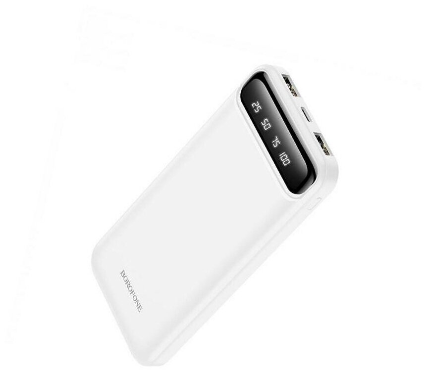 Внешний аккумулятор BOROFONE BJ14 Freeway Power bank, 2.0А (10000mAh), white 6931474750327