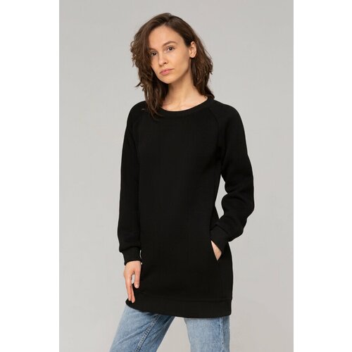 Свитшот Магазин Толстовок, силуэт прямой, удлиненный, размер XS-36-38-Teenage-(Подростковый), черный