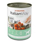Влажный корм для собак Italian Way гипоаллергенный, при склонности к избыточному весу, форель, с черникой - изображение