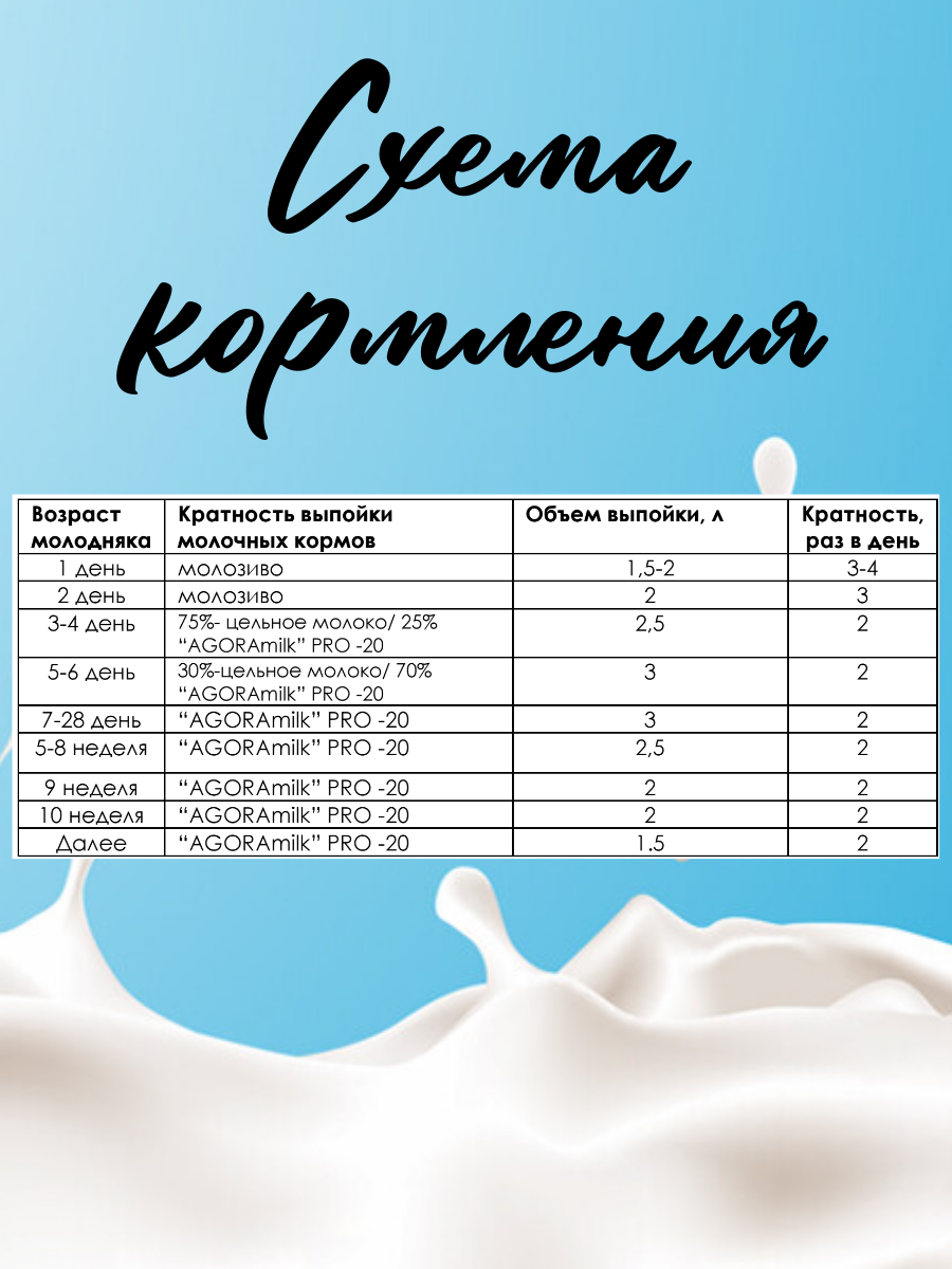 Заменитель цельного молока для телят "AGORAmilk" PRO-20 PREMIUM - фотография № 4