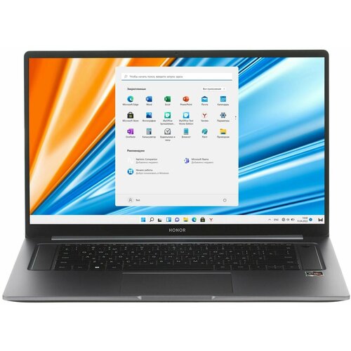 161 Ноутбук Honor MagicBook 16 HYM-W56 5301ABCM серый - 1920x1080 IPS AMD Ryzen 5 5600H ядра 6 х 33 ГГц 16 ГБ SSD 512 ГБ AMD Radeon Graphics Windows 11 Home Single Language 9529300₽