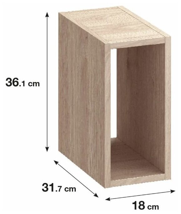 Стеллаж 1 секция 18x36x31.5 см ЛДСП