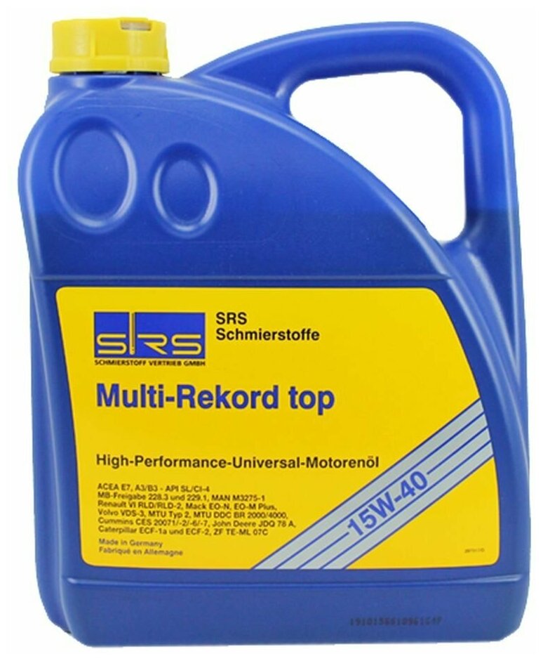 Масло моторное SRS Multi-Rekord top 15W40 4л