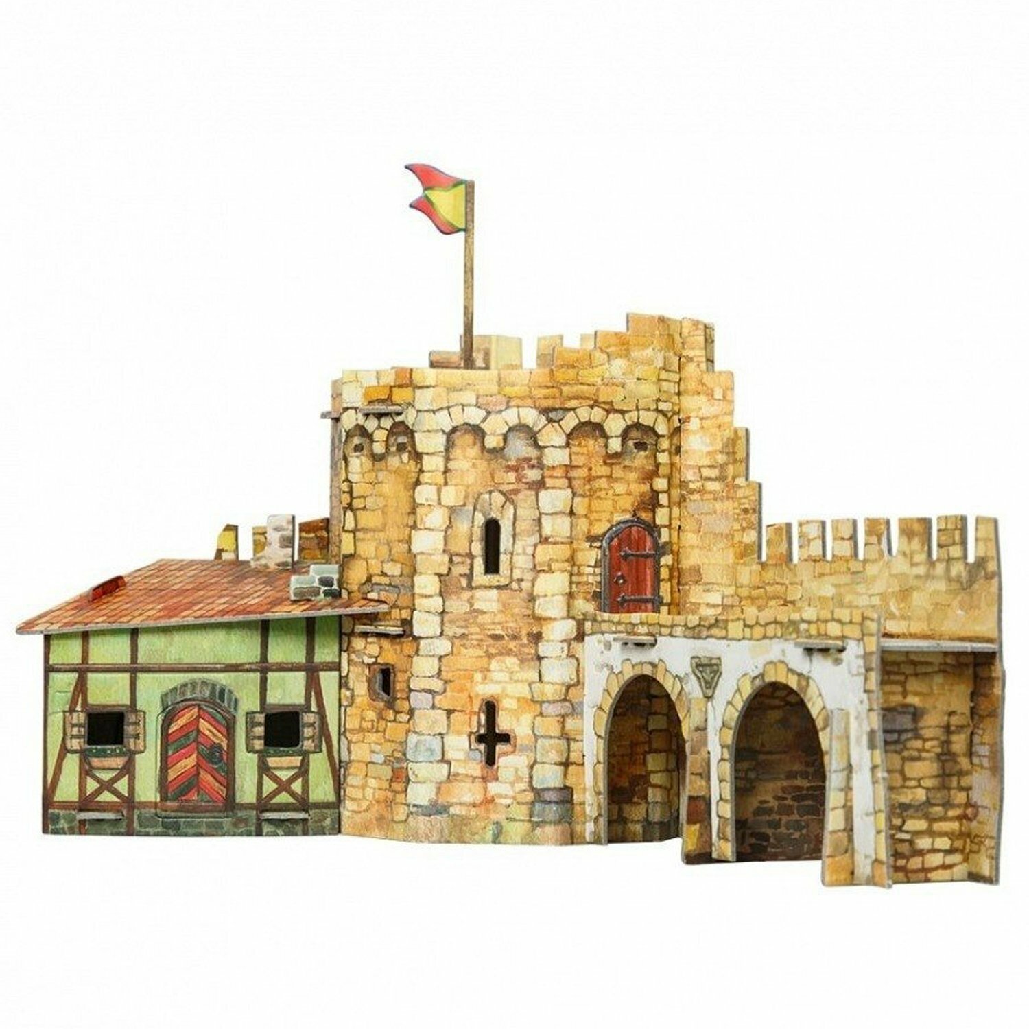 Игровой набор из картона Средневековый город Угловая башня