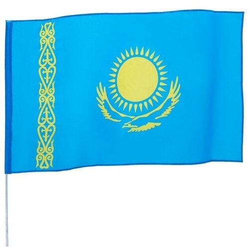 Флаг Казахстан, 90 х 150 см, полиэстер флаг aerlxemrbrae 90 150 см флаг дании полиэстер флаг 5 3 фута высокое качество