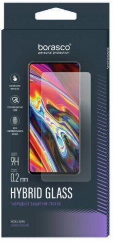 Защитное стекло для экрана BORASCO Full Glue для Xiaomi Poco M4 Pro 5G антиблик, 74 х 161 мм, 2.5D, 1 шт, черный [70104] - фото №2